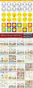 Collection of vector image various flat icons