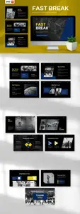 Fast Break - Basketball Powerpoint BAGRZMR