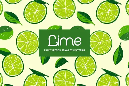 EE - Lime Fruit Seamless Pattern 6WXSGVK