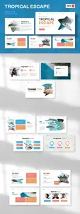 Tropical Escape - Beach Club Powerpoint KY8N3NQ
