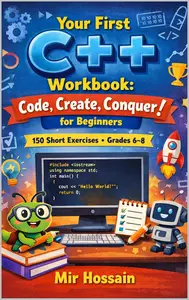 Your First C++ Workbook: Code, Create, Conquer! for Beginners: 150 Short Exercises • Grades 6–8
