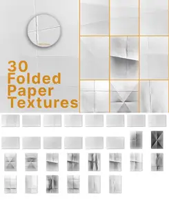 EE - 30 White Folded Paper Sheets Textures LHE9LEU