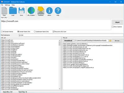 VovSoft Website File Collector 1.3