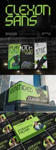Clexon - Futuristic Geometric Font 9SH73L9