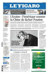 Le Figaro du Mardi 15 Mars 2022