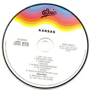Kansas - Kansas (1974) [Epic EICP 20072, Japan]