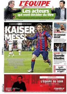 L'Equipe du Jeudi 7 Mai 2015