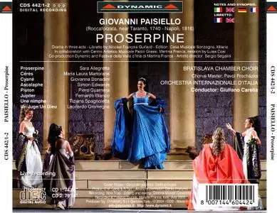 Giuliano Carella, Orchestra Internazionale d’Italia - Giovanni Paisiello: Proserpine (2004)