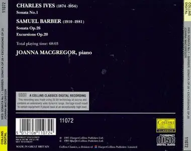 Joanna MacGregor - Charles Ives: Piano Sonata No.1; Samuel Barber: Piano Sonata, Op.26; Excursions, Op.20 (1991)