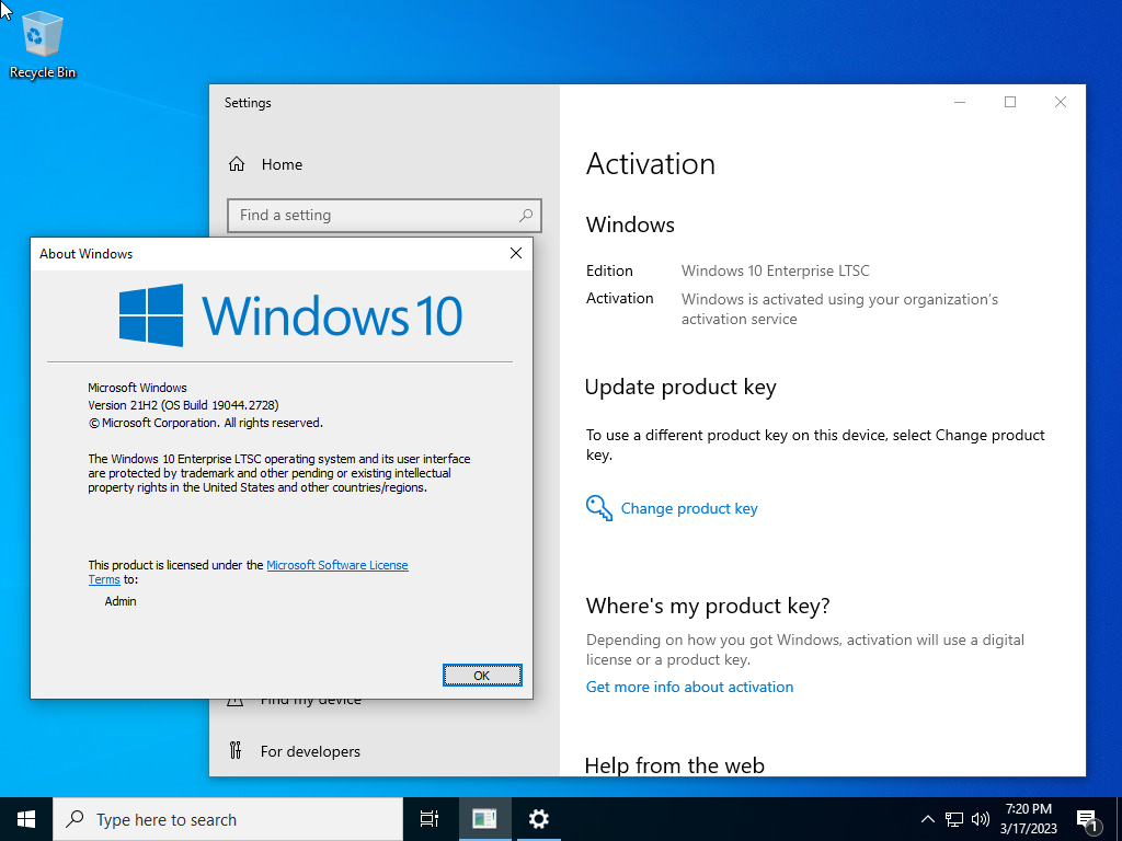 Windows 10 enterprise ltsc 21h2