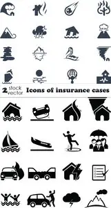 Vectors - Icons of insurance cases