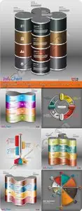 Infographic and diagram design elements vector set 109