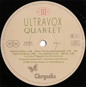 Ultravox - Quartet (Chrysalis 205 043-320) (GER 1982) (Vinyl 24-96 & 16-44.1)