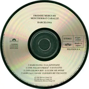Freddie Mercury & Montserrat Caballe - Barcelona (1988) [Polydor, 1st press, Japan] (Repost)
