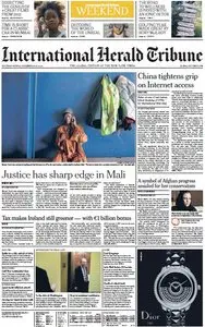International Herald Tribune from Saturday, 29. December 2012