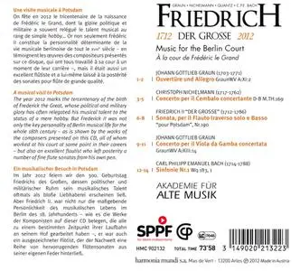 Akademie für Alte Musik, Berlin - Friedrich der Grosse 1712-2012: Music for the Berlin Court (2012)