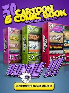 GraphicRiver Cartoon and Comic Book Styles Bundle 2