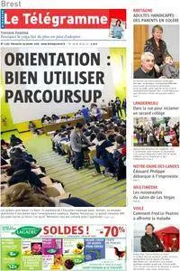 Le Télégramme du Dimanche 14 Janvier 2018