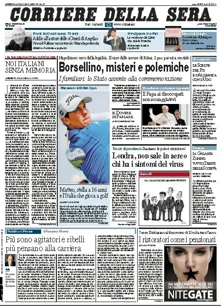 Il Corriere della Sera (20-07-09)