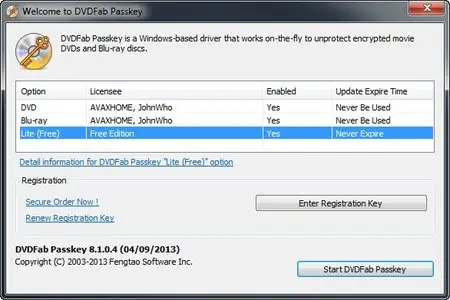 DVDFab Passkey 8.1.0.4