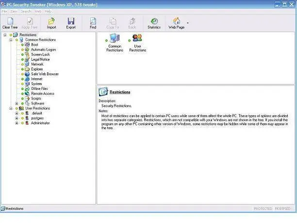 Ixis Research PC Security Tweaker v7.5