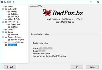 RedFox AnyDVD HD 8.1.2.0 Final Multilingual