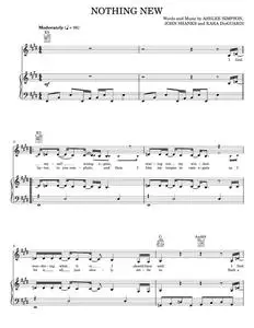 Nothing New - Ashlee Simpson, Kara DioGuardi (Piano-Vocal-Guitar)