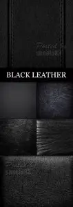Stock Photo - Black Leather Backgrounds