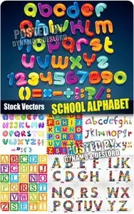 School alphabet - Stock Vectors