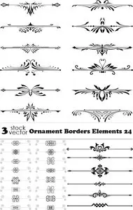 Vectors - Ornament Borders Elements 24