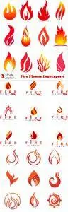 Vectors - Fire Flames Logotypes 9