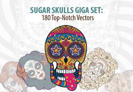 InkyDeals - Sugar Skulls Giga Set: 180 Top-Notch Vectors