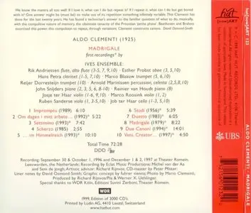 Aldo Clementi - Madrigale - Ives Ensemble (1999)