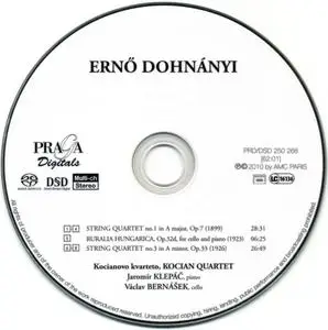 Erno Dohnanyi - Chamber Music III - Kocian Quartet (2010) {Praga PRD/DSD 250 268}