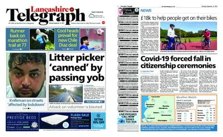 Lancashire Telegraph (Burnley, Pendle, Rossendale) – September 13, 2021