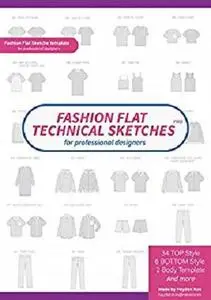 Fashion flat technical drawing Adobe Illustrator design template: Vector Apparel Templates and Fashion Flats Sketches
