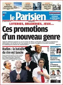 Le Parisien du samedi 29 août 2010 + Cahier Paris