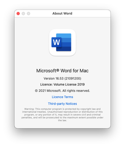 Microsoft Word 2019 for Mac v16.53 VL Multilingual