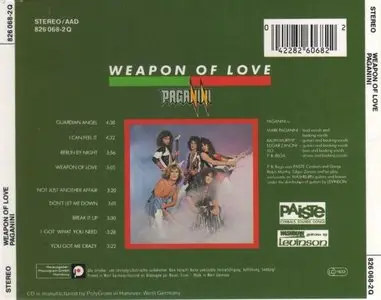 Paganini ‎– Weapon Of Love (1985)