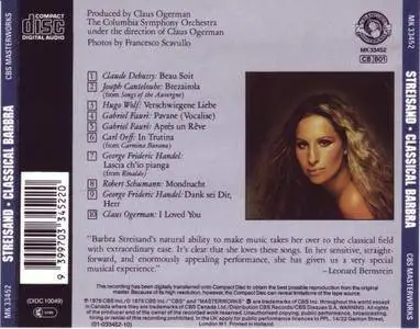 Barbra Streisand - Classical Barbra (1976) [1990, Reissue] *Re-Up* *New Rip*
