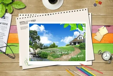 PSD Template - Newspaper and Photo