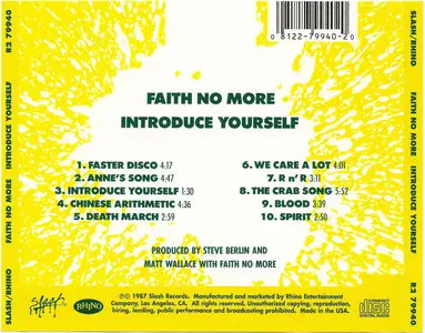 Faith No More - Introduce Yourself (1987)