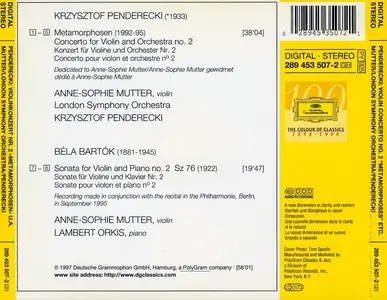 Anne-Sophie Mutter, London Symphony Orchestra - Krzysztof Penderecki: Violin Concerto No. 2 "Metamorphosen" (1997)