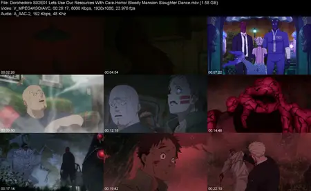 Dorohedoro S02E01 Lets Use Our Resources With Care-Horror Bloody Mansion Slaughter...