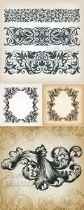 Vintage Design Elements Vector 2