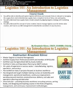 Udemy – Logistics 101: An Introduction to Logistics Management
