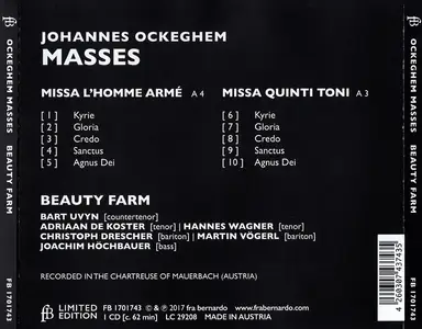 Beauty Farm - Johannes Ockeghem: Masses, Volume 1 (2017)