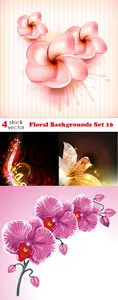 Vectors - Floral Backgrounds Set 16