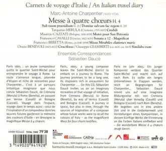 Sébastien Daucé, Ensemble Correspondances - Charpentier: Messe à quatre chœurs - Carnets de voyage d'Italie (2020)