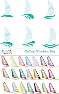 Vectors - Color Yachts Set